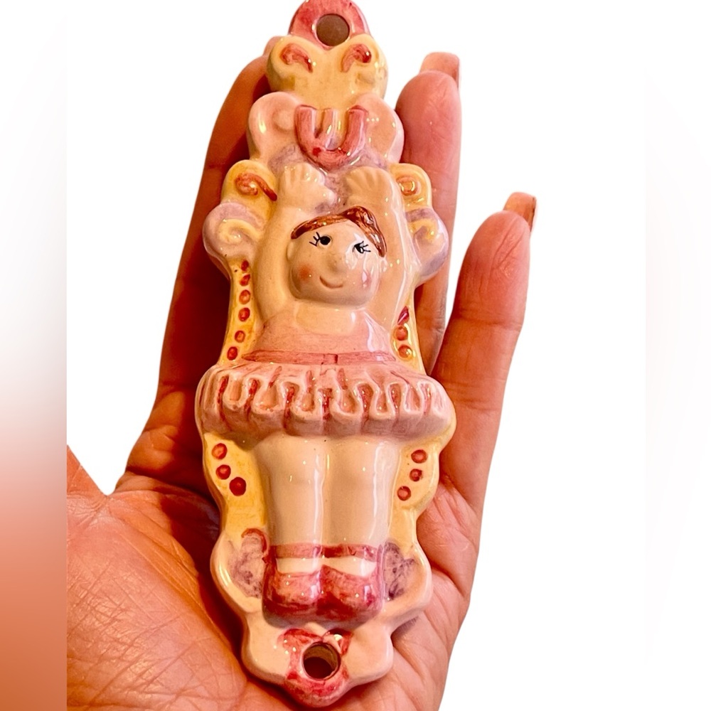 Vintage Ballerina Ceramic Mezuzah Doorpost Ceramic Decor